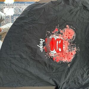 Disney Black and Red Anger Short Sleeve Tee